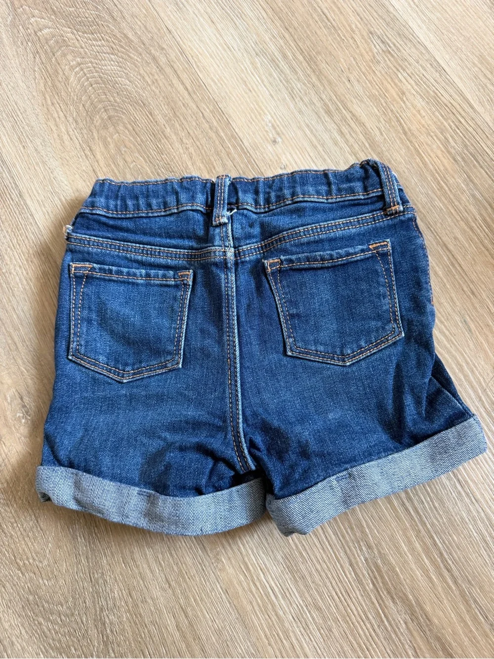 Old Navy Dark Blue Rolled Hem Denim Shorts
